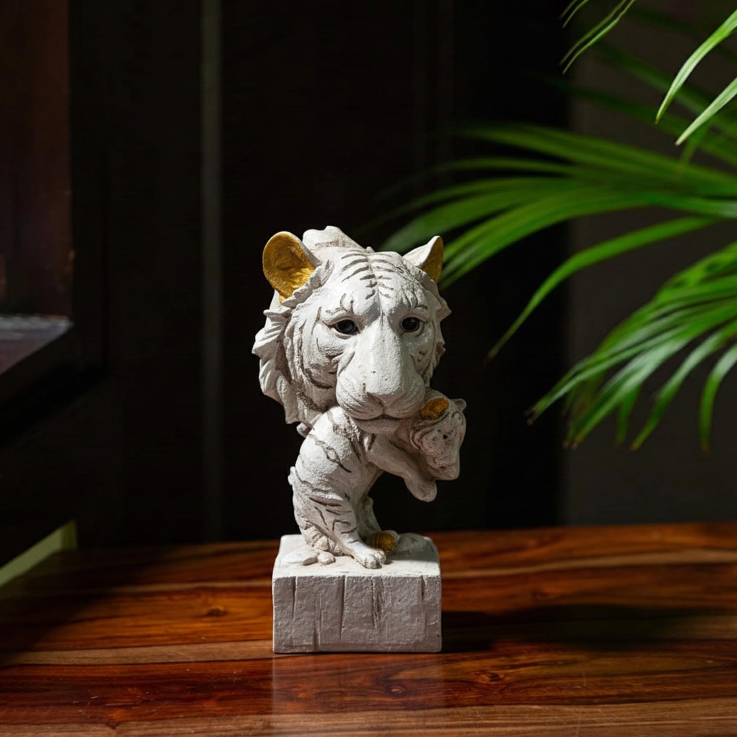Marble Lion Cub Decorative Sculpture