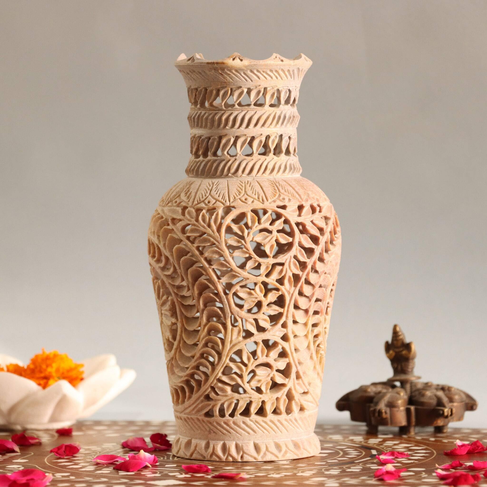 Carved Marble Decorative Vase