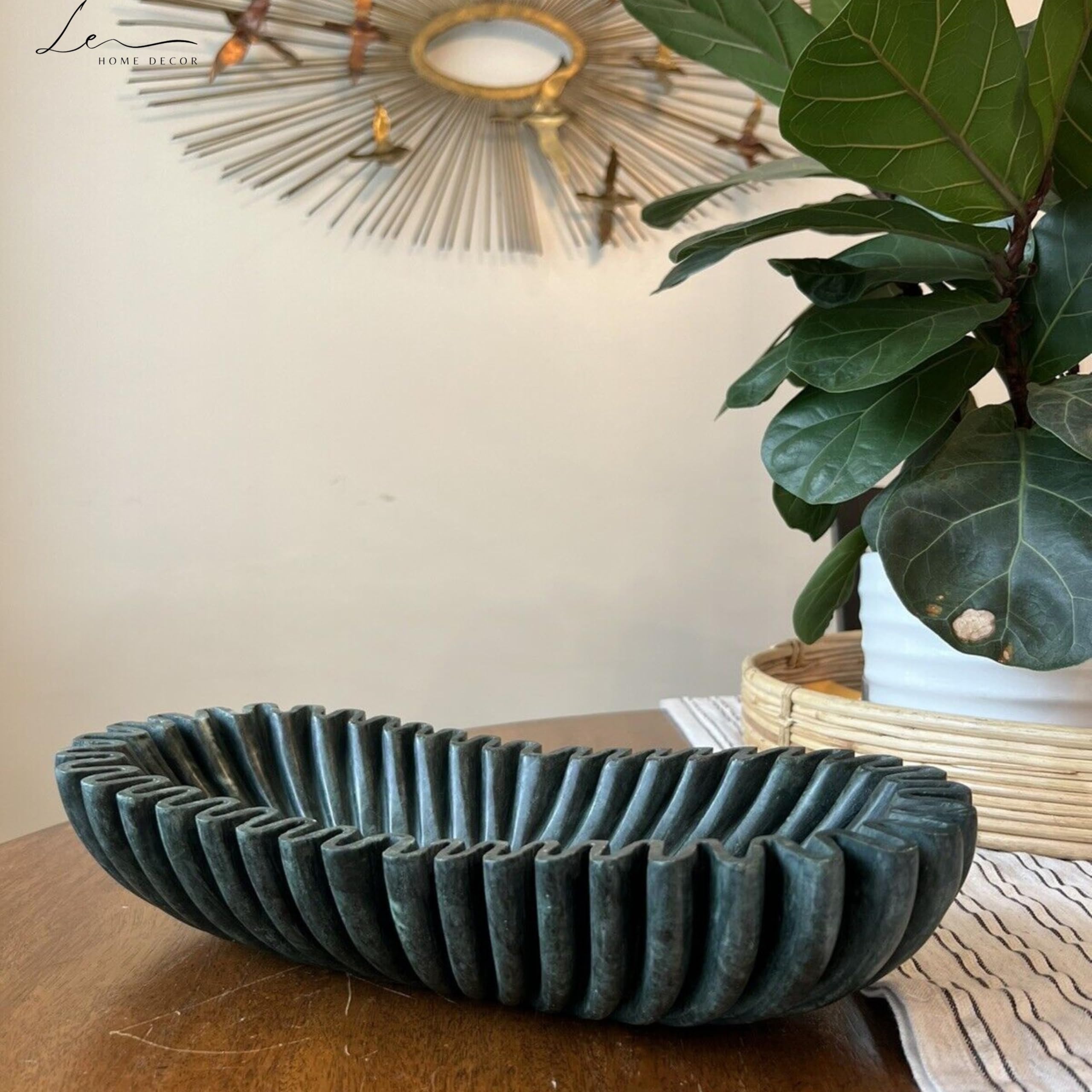 Carved Marble Decorative Bowl